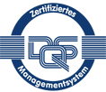 Logo der Deutschen Gesellschaft zur Zertifizierung von Management-Systemen